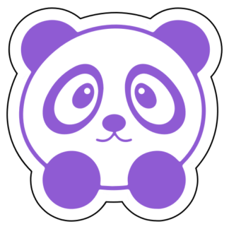 Sweet Little Panda Sticker (Lavender)